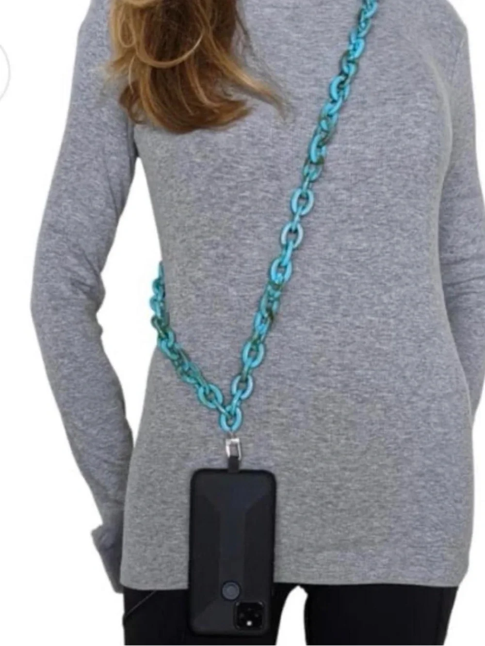Teal Phone Chain by Miami Chains & Co.